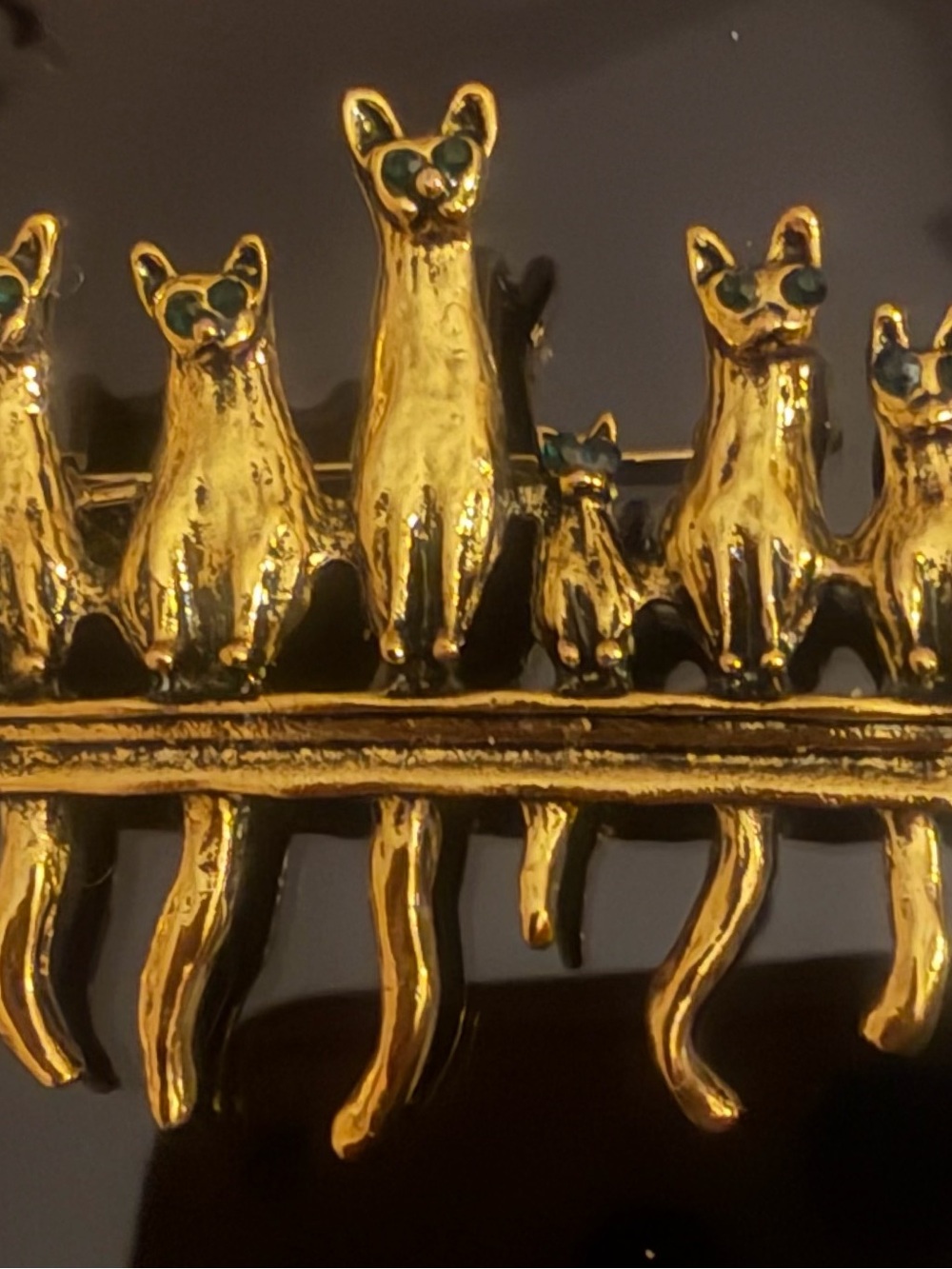 NWOT “Kitties on the wall for a moon bath” Brooch.